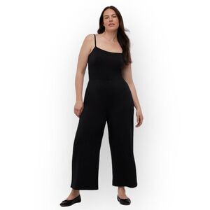 Madewell Lightweight Ponte Jumpsuit Women's XS Black Straight-Leg Sleeveless NWT